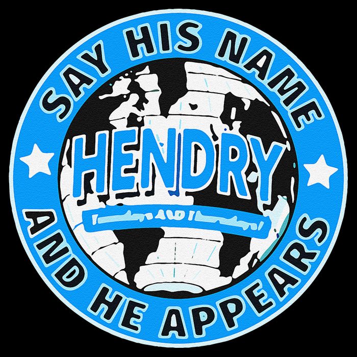 Say His Name And He Appears Joe Hendry Stripe Pom Pom Beanie