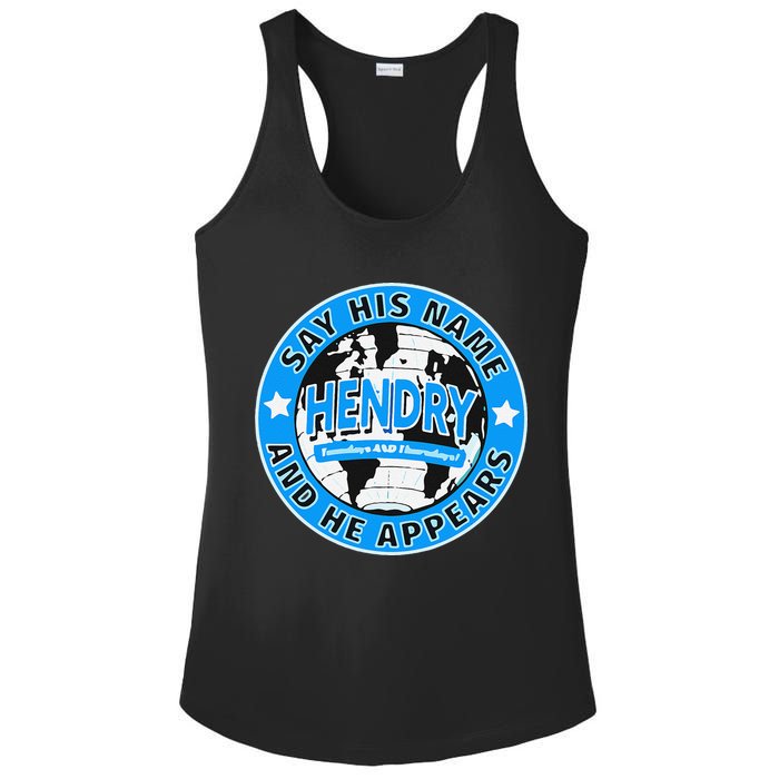 Say His Name And He Appears Joe Hendry Ladies PosiCharge Competitor Racerback Tank