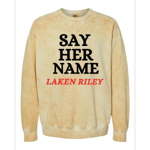 Say Her Name Laken Riley Colorblast Crewneck Sweatshirt