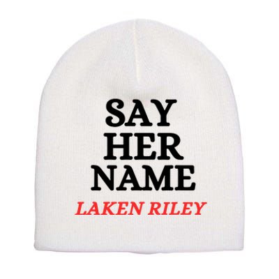 Say Her Name Laken Riley Short Acrylic Beanie