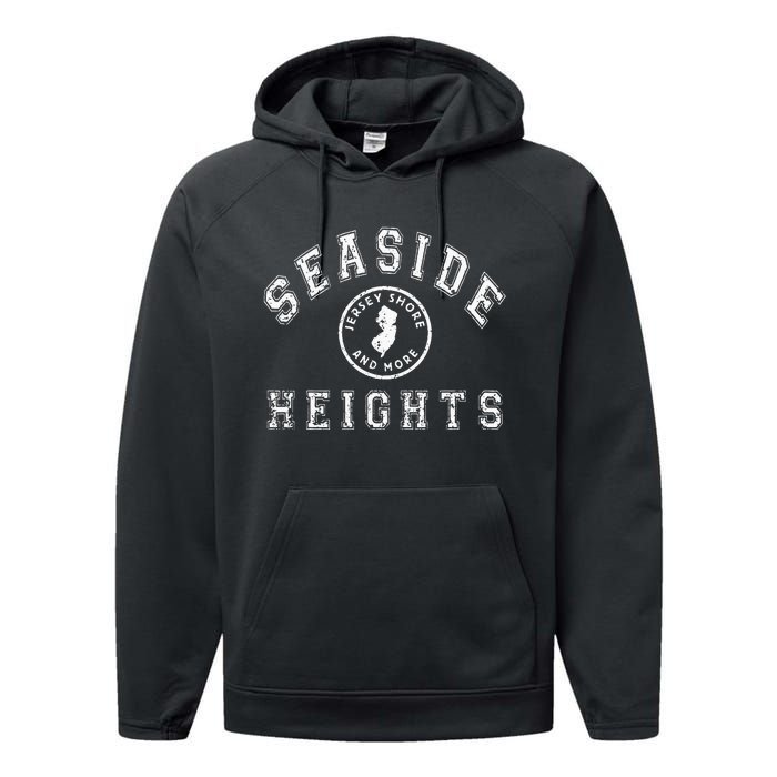 Seaside Heights NJ Jersey Shore New Jersey Graphic Performance Fleece Hoodie