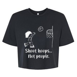 Shoot Hoops Not People Bella+Canvas Jersey Crop Tee