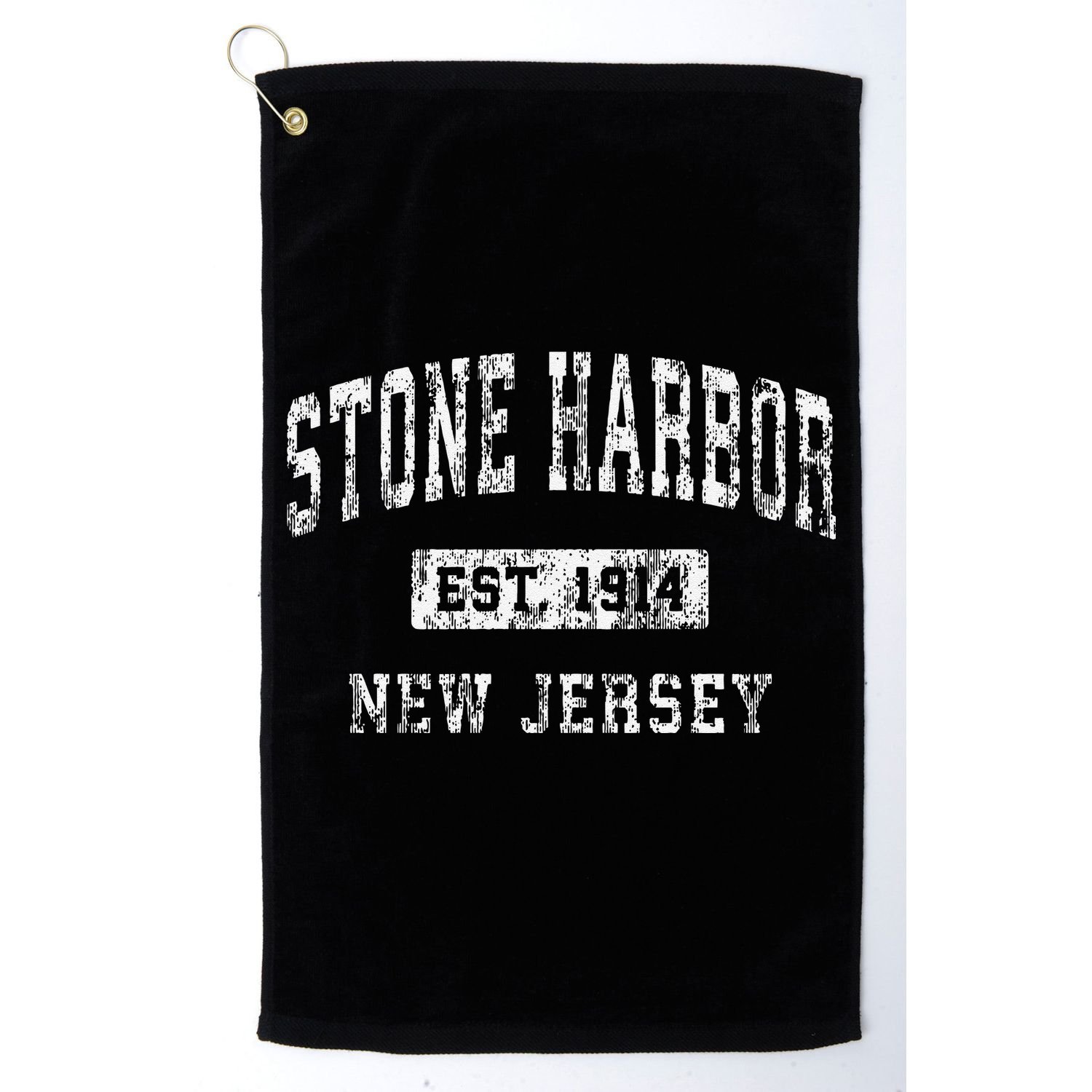Stone Harbor New Jersey Nj Vintage Established Golf Towel