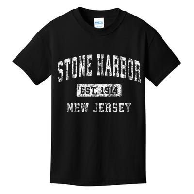 Stone Harbor New Jersey Nj Vintage Established Kids T-Shirt