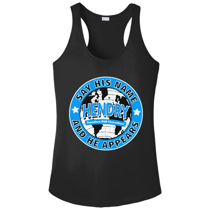 Say His Name And He Appears Joe Hendry Ladies PosiCharge Competitor Racerback Tank