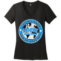 Say His Name And He Appears Joe Hendry Women's V-Neck T-Shirt