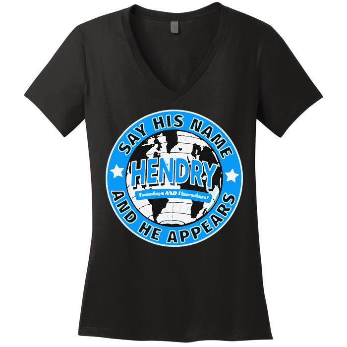 Say His Name And He Appears Joe Hendry Women's V-Neck T-Shirt