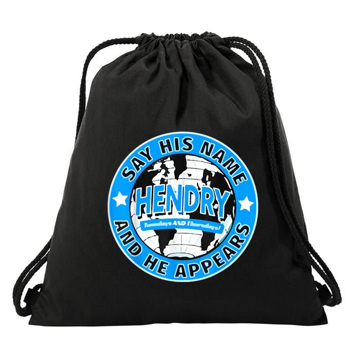 Say His Name And He Appears Joe Hendry Drawstring Bag