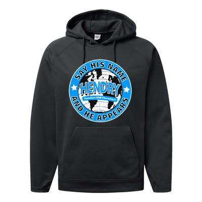 Say His Name And He Appears Joe Hendry Performance Fleece Hoodie