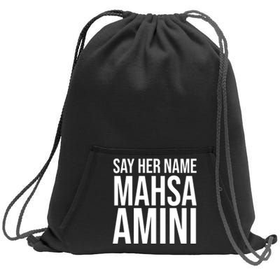 Say Her Name Mahsa Amini Sweatshirt Cinch Pack Bag