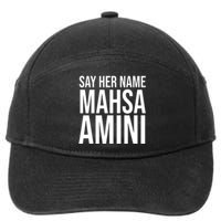 Say Her Name Mahsa Amini 7-Panel Snapback Hat