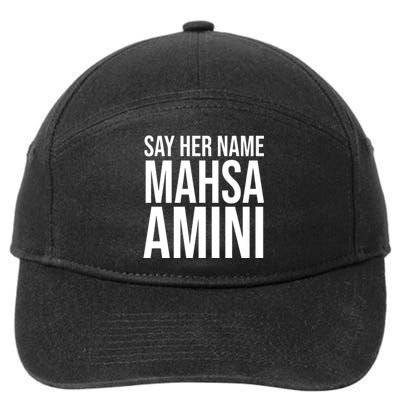 Say Her Name Mahsa Amini 7-Panel Snapback Hat