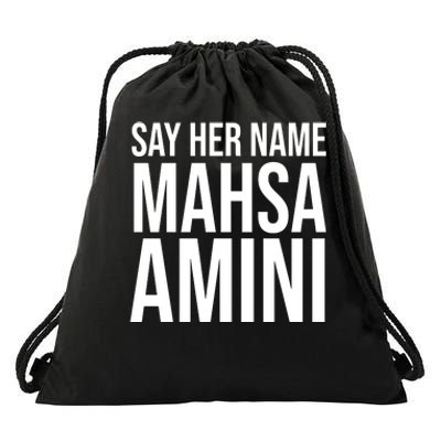 Say Her Name Mahsa Amini Drawstring Bag