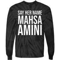 Say Her Name Mahsa Amini Tie-Dye Long Sleeve Shirt