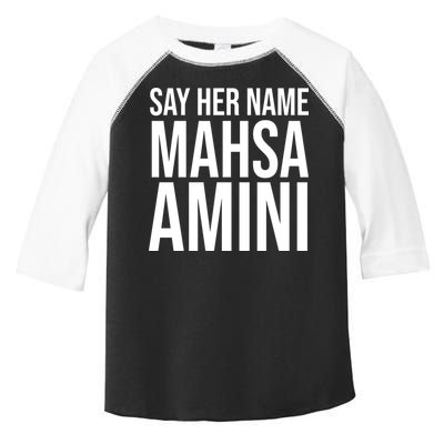 Say Her Name Mahsa Amini Toddler Fine Jersey T-Shirt