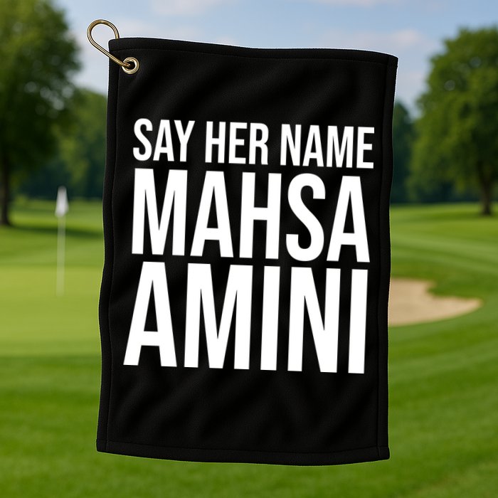 Say Her Name Mahsa Amini Golf Towel