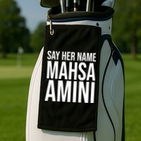 Say Her Name Mahsa Amini Golf Towel