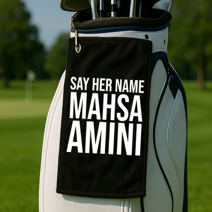 Say Her Name Mahsa Amini Golf Towel