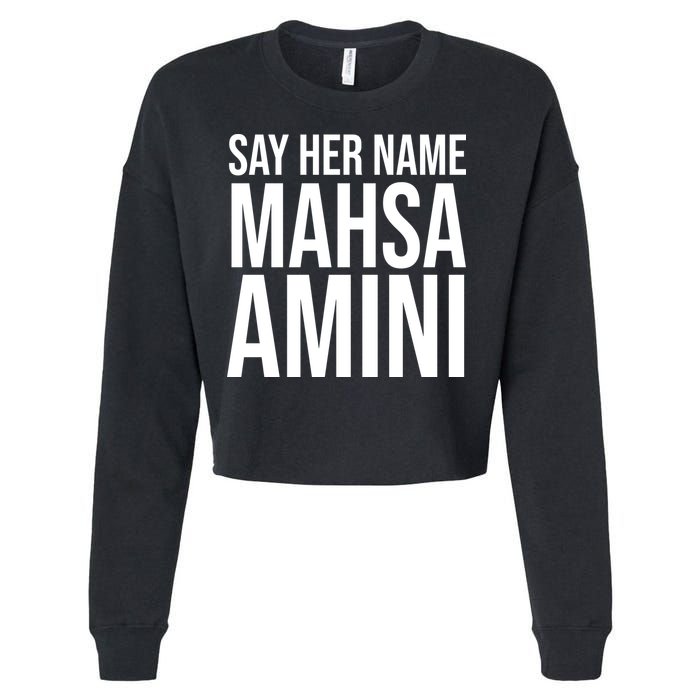 Say Her Name Mahsa Amini Cropped Pullover Crew