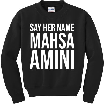 Say Her Name Mahsa Amini Kids Sweatshirt