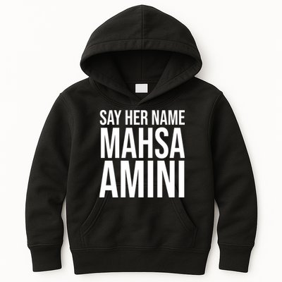 Say Her Name Mahsa Amini Kids Hoodie