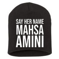 Say Her Name Mahsa Amini Short Acrylic Beanie