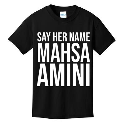 Say Her Name Mahsa Amini Kids T-Shirt