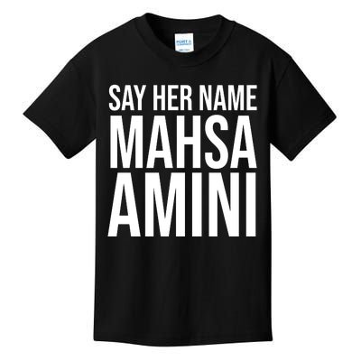 Say Her Name Mahsa Amini Kids T-Shirt