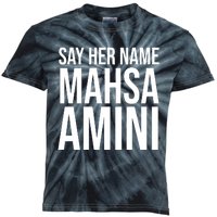 Say Her Name Mahsa Amini Kids Tie-Dye T-Shirt