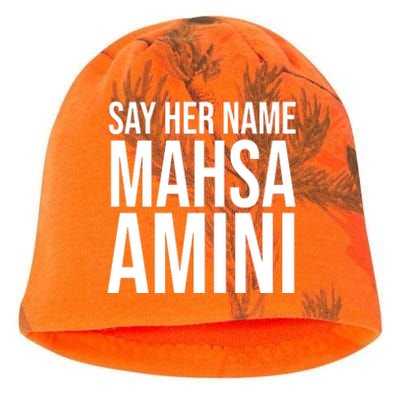 Say Her Name Mahsa Amini Kati - Camo Knit Beanie