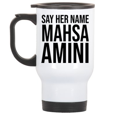 Say Her Name Mahsa Amini Stainless Steel Travel Mug