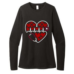 Stethoscope Heart Nurse Valentine Day Ekg Tech Sinus Rhythm Great Gift Womens CVC Long Sleeve Shirt