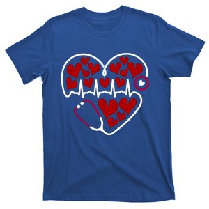 Stethoscope Heart Nurse Valentine Day Ekg Tech Sinus Rhythm Great Gift T-Shirt