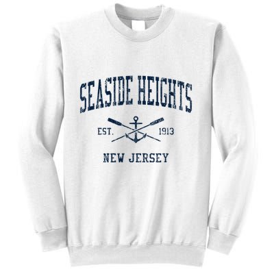 Seaside Heights Nj Vintage Crossed Oars & Boat Anchor Sweatshirt