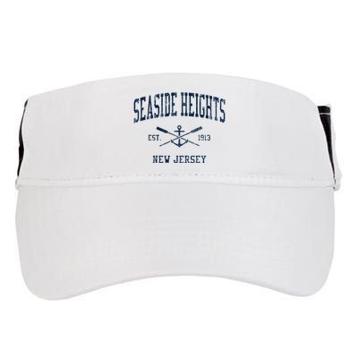 Seaside Heights Nj Vintage Crossed Oars & Boat Anchor Adult Drive Performance Visor