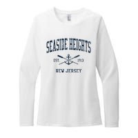 Seaside Heights Nj Vintage Crossed Oars & Boat Anchor Womens CVC Long Sleeve Shirt