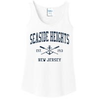 Seaside Heights Nj Vintage Crossed Oars & Boat Anchor Ladies Essential Tank