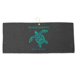 Seaside Heights New Jersey Sea Turtle Large Microfiber Waffle Golf Towel