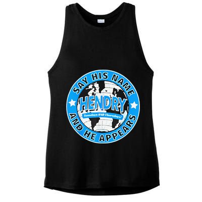 Say His Name And He Appears Joe Hendry Ladies PosiCharge Tri-Blend Wicking Tank