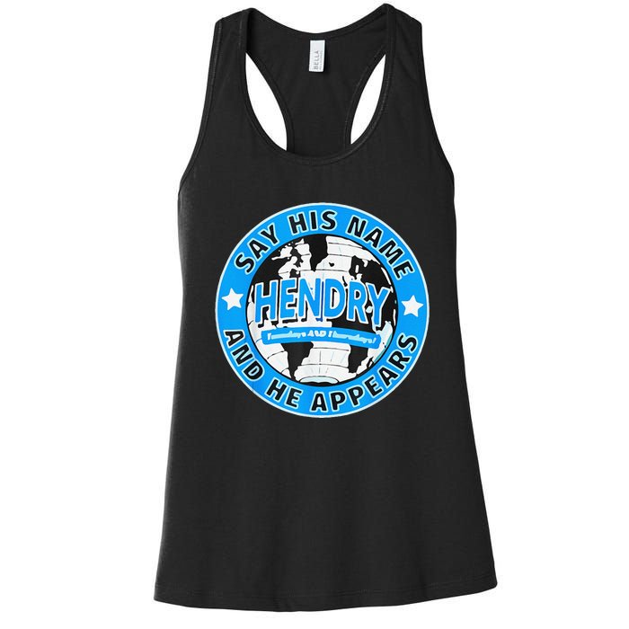 Say His Name And He Appears Joe Hendry Women's Racerback Tank