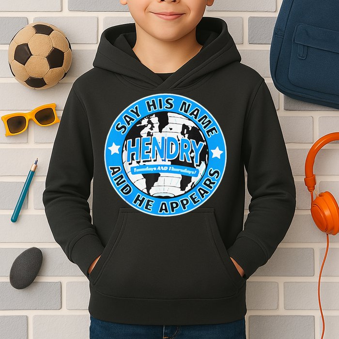 Say His Name And He Appears Joe Hendry Kids Hoodie