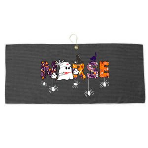 Spooky Halloween Nurse Rn Cute Scrub Healthcare Cat Tees Gift Large Microfiber Waffle Golf Towel