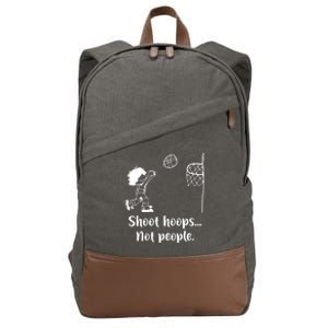 Shoot Hoops Not People Cotton Canvas Backpack