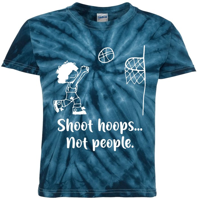 Shoot Hoops Not People Kids Tie-Dye T-Shirt