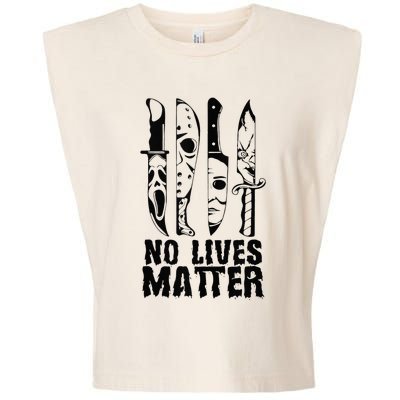 Scary Halloween No Lives Matter Horror Movie Characters Garment-Dyed Women's Muscle Tee