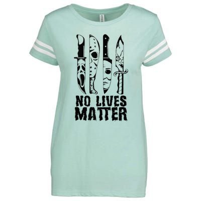 Scary Halloween No Lives Matter Horror Movie Characters Enza Ladies Jersey Football T-Shirt