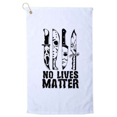 Scary Halloween No Lives Matter Horror Movie Characters Platinum Collection Golf Towel