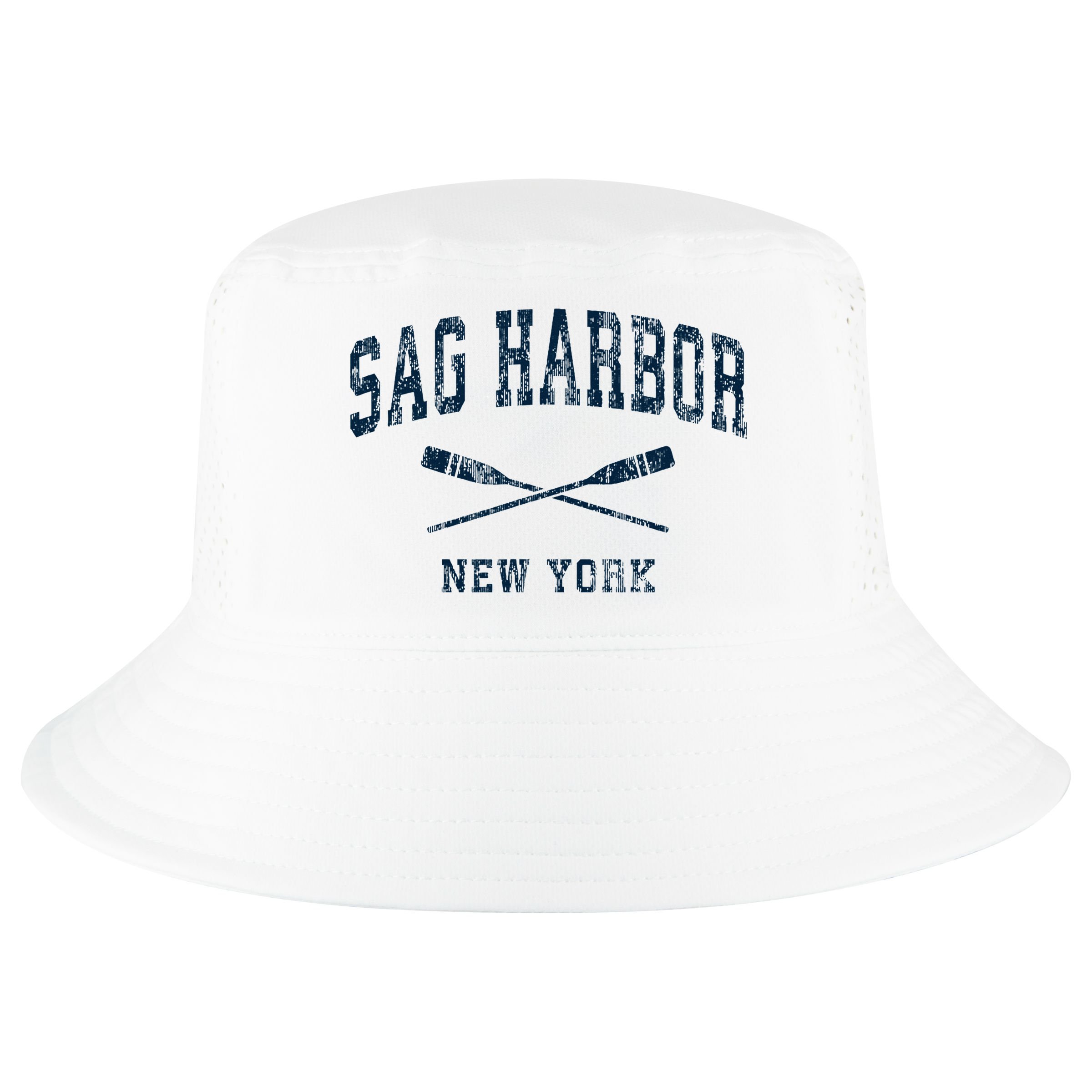 Sag Harbor New York Vintage Nautical Paddles Sports Oars Cool Comfort Performance Bucket Hat