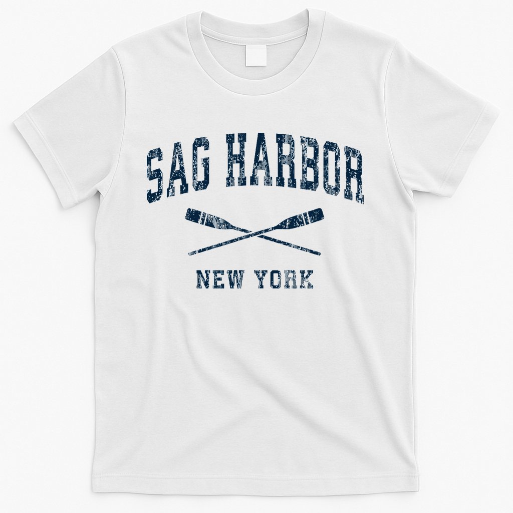 Sag Harbor New York Vintage Nautical Paddles Sports Oars T-Shirt