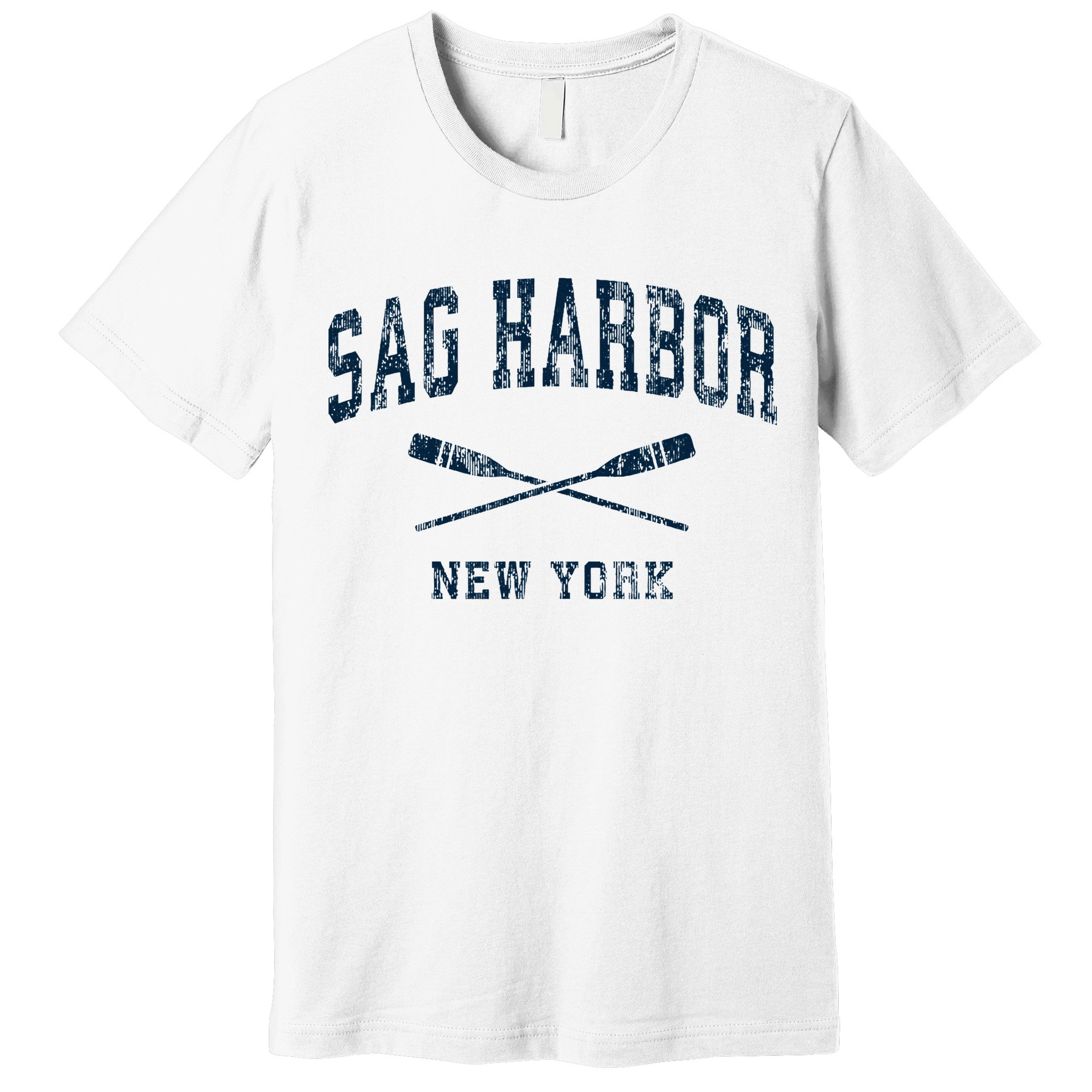 Sag Harbor New York Vintage Nautical Paddles Sports Oars Premium T-Shirt